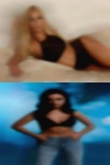 Hot tanned women extreme look